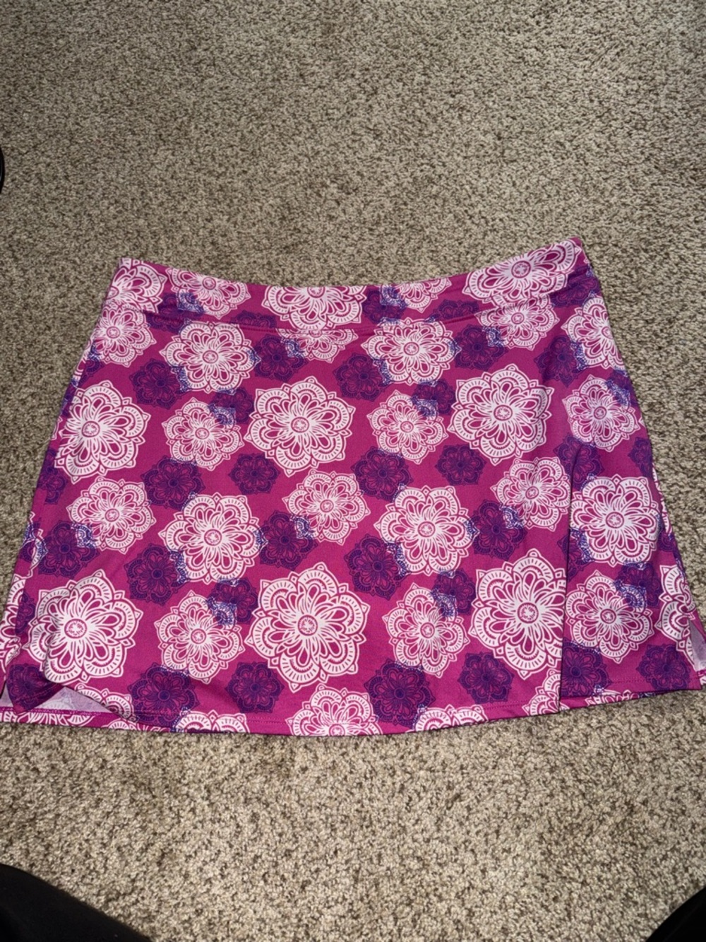 Tranquility by Colorado Clothing Pink and Purple Floral Mini Skirt